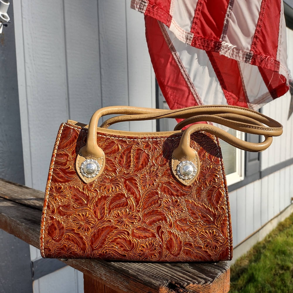 Tooled Leather Handbag